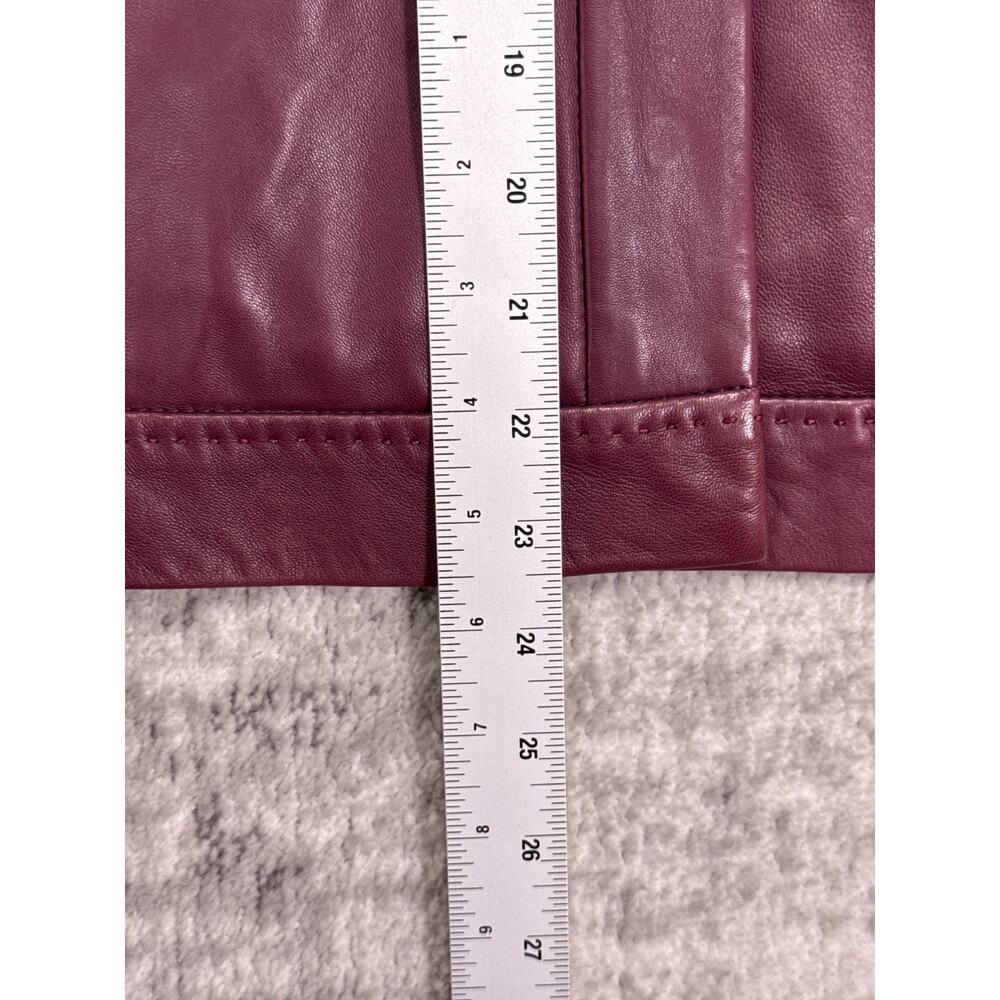 MaxMara Plum Leather Jacket - Picture 6 of 10